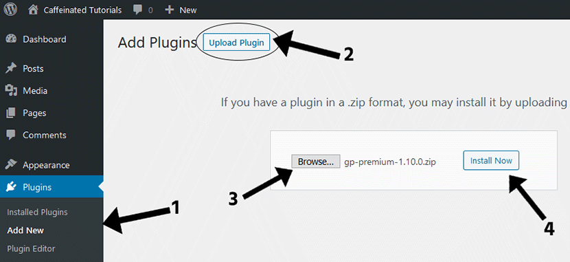 install gp premium plugin